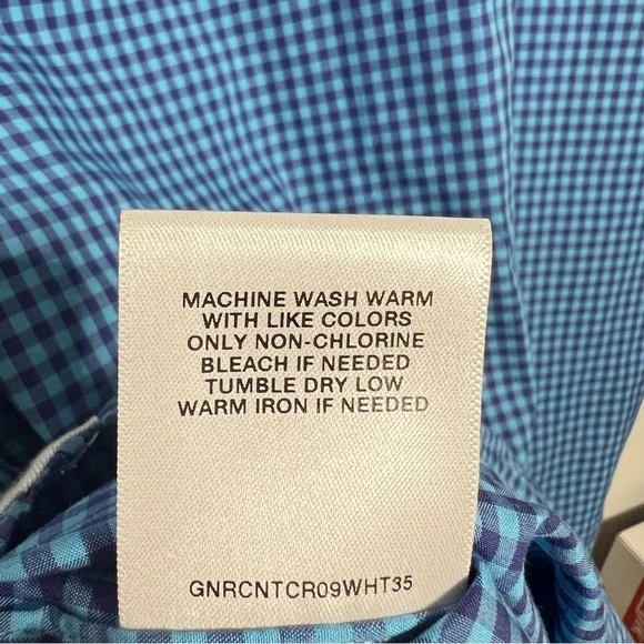 Daniel Cremieux Men’s Large Blue Navy Check Shirt 100% Cotton Button-Down Shirt - Picture 9 of 10